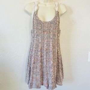 Free People Crochet and Sweater Knit Mini Dress‎